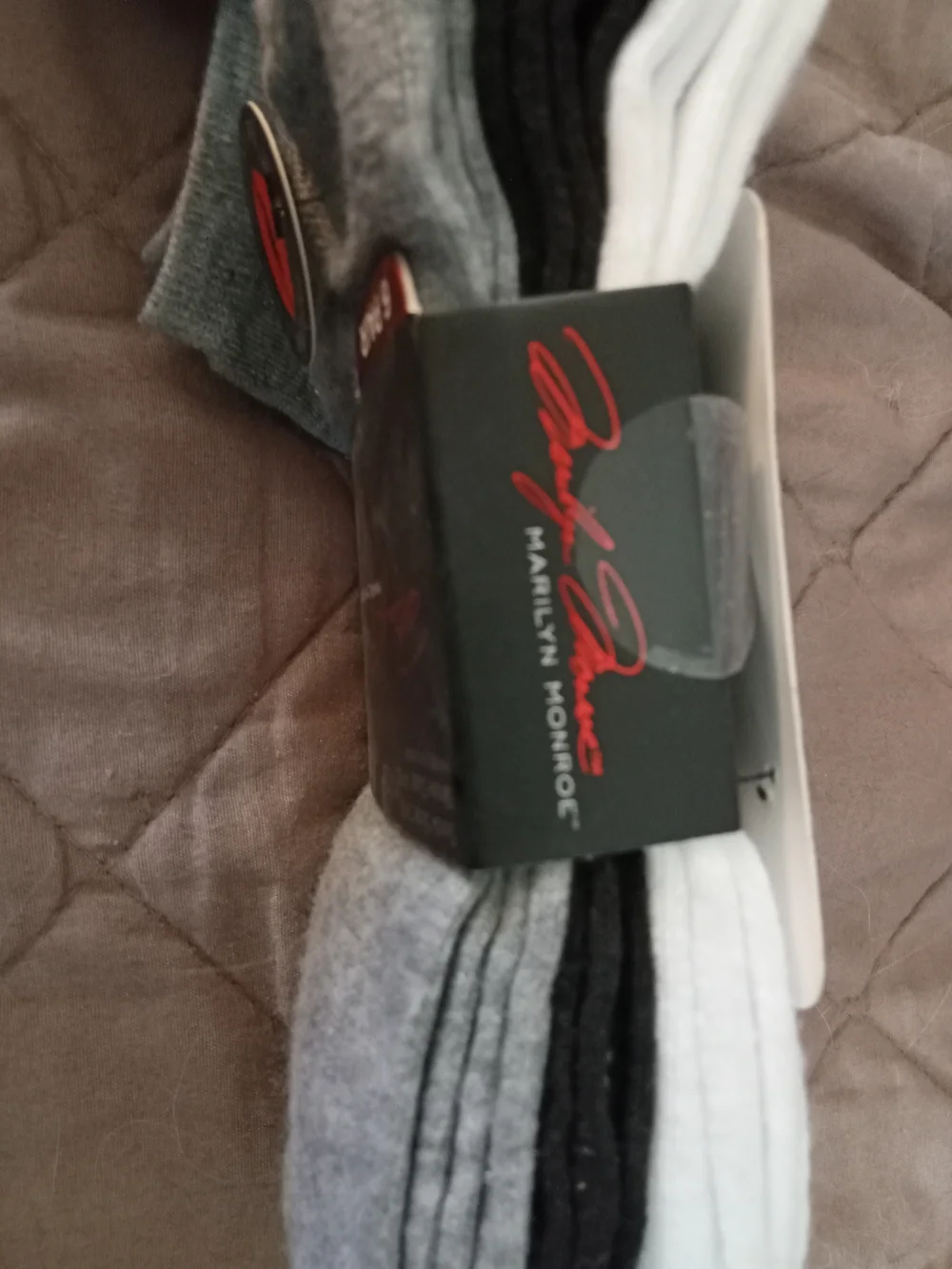 Marilyn Monroe Women's No-Show Socks - Light Gray, Black And White (6 Pack)